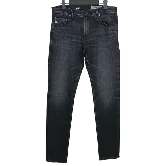 AG Adriano Goldschmied Dylan Jeans Mens 32x33 Black Slim Skinny Denim Grunge NEW